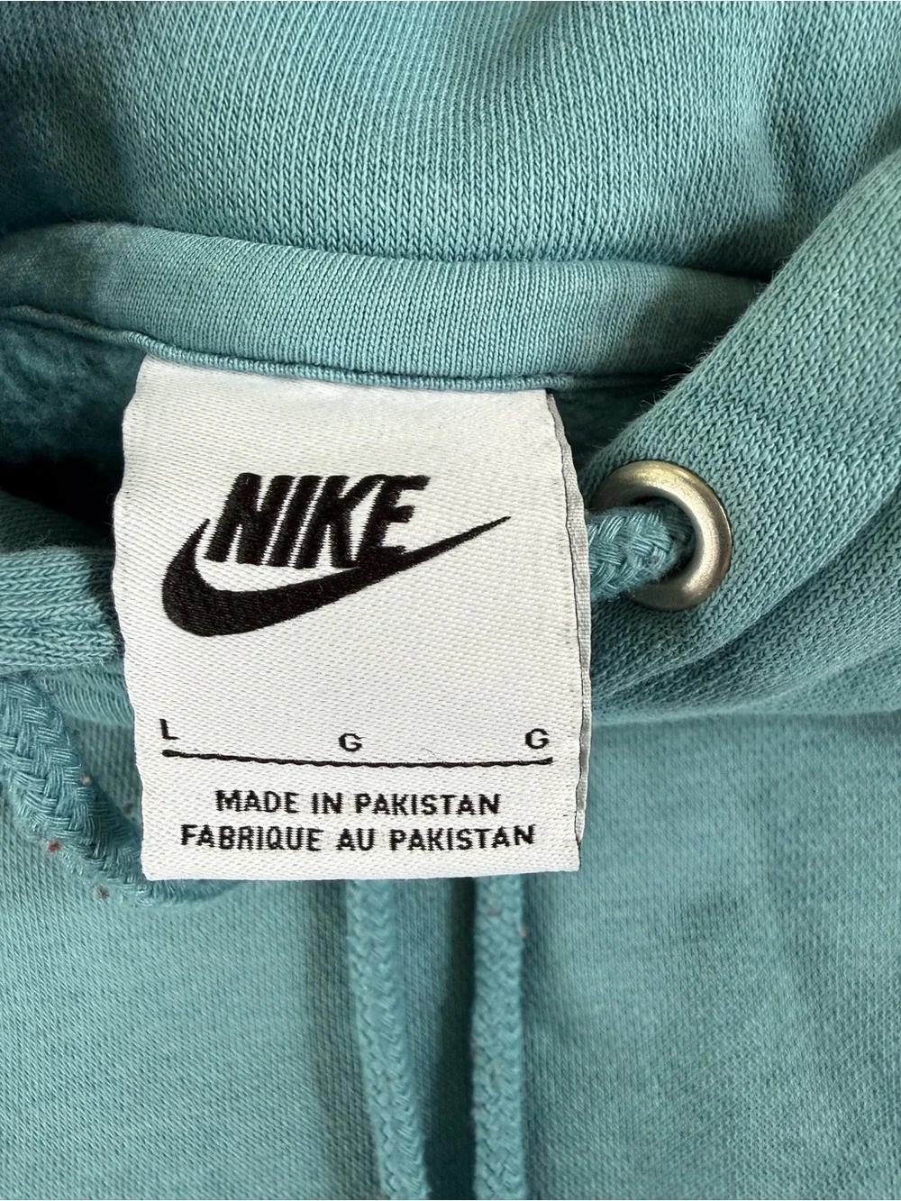 Nike Men's Teal Pullover Hoodie with White Swoosh
